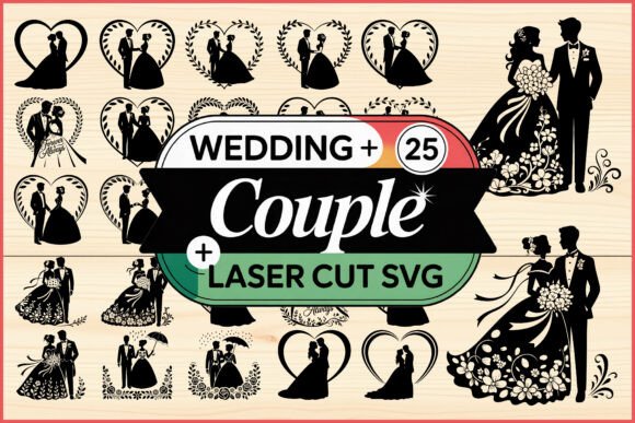Download Wedding Couple Laser Cut SVG Bundle - Svg Collection