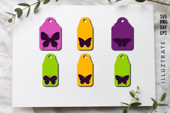 Download Butterfly Gift Tags SVG Cut Files | Cute - Svg Collection
