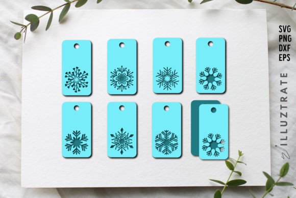 Download Snowflake Gift Tags SVG Cut Files - Svg Collection