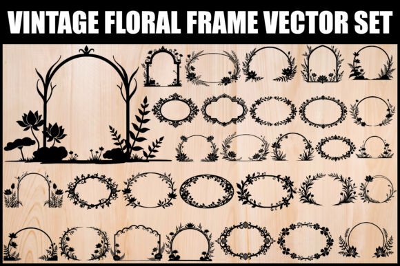 Download Vintage Floral Frame SVG Bundle - Svg Collection