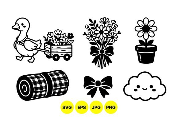 Download Cute Picnic SVG Clipart Pack - Svg Collection