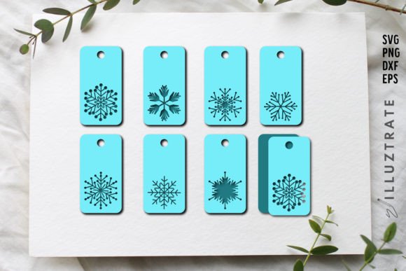 Download Snowflake Gift Tags SVG Cut Files - Svg Collection