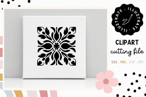Download Flower Tile SVG Cut File | Floral Tile - Svg Collection