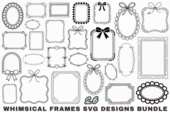 Download Whimsical Frames SVG Designs Bundle - Svg Collection