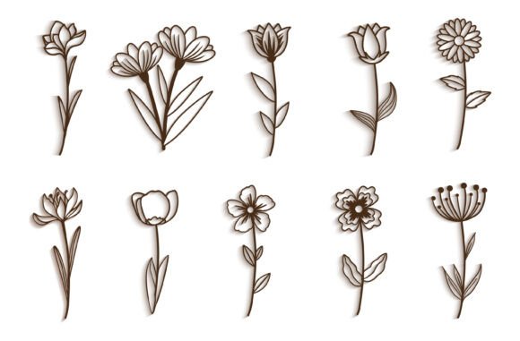 Download Set of Wildflowers SVG Gift for Her - Svg Collection