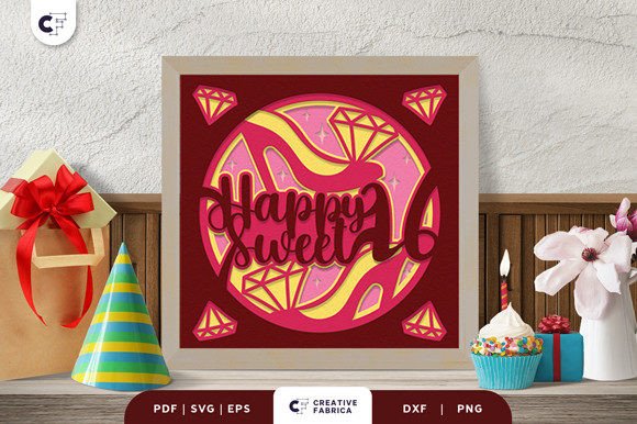 Download 3D Paper Cut 16th Birthday Girl SVG - Svg Collection
