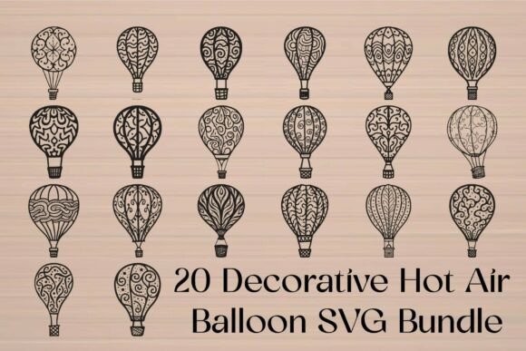 Download Decorative Hot Air Balloon SVG Bundle - Svg Collection