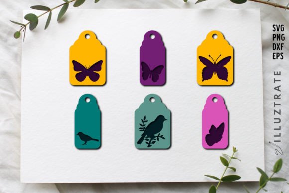 Download Butterfly Gift Tags SVG Cut Files | Cute - Svg Collection