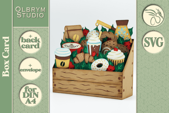 Download Coffee Time Pop Up, Bakery Box Card SVG - Svg Collection