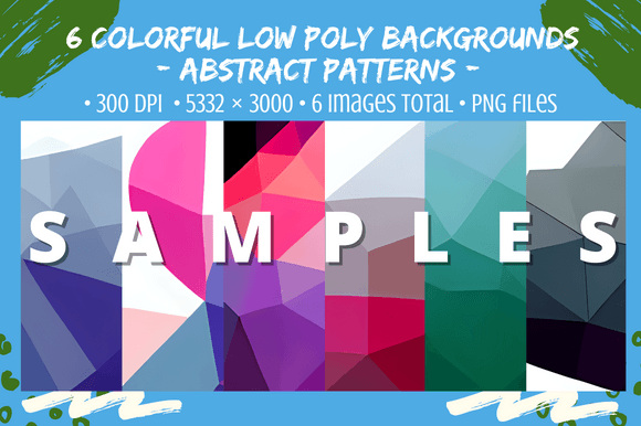 Download 6 Low Poly Abstract Mosaic Backgrounds - Abstract mosaic Collection