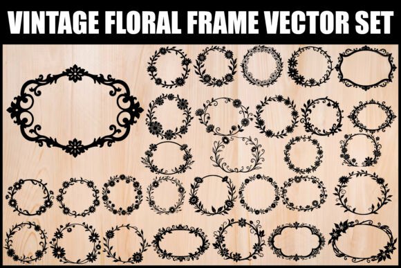 Download Vintage Floral Frame SVG Bundle - Svg Collection