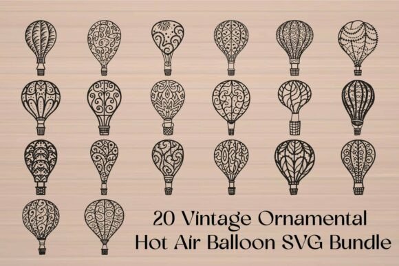Download Decorative Hot Air Balloon SVG Bundle - Svg Collection