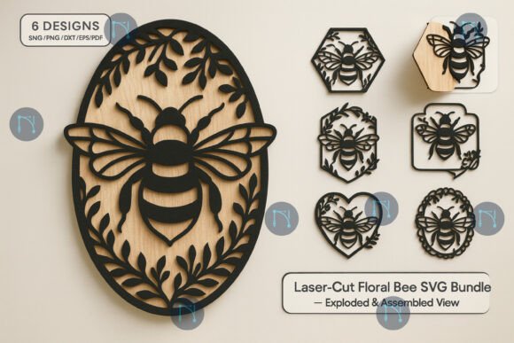 Download Laser-Cut Floral Bee SVG Bundle - Svg Collection