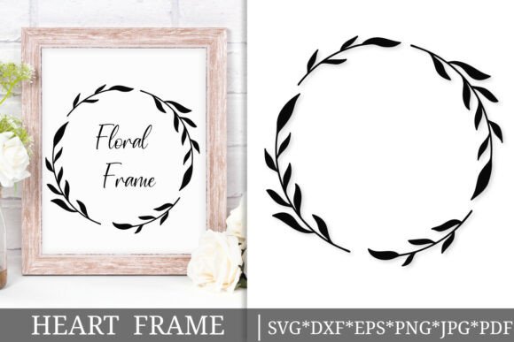 Download Bold Floral Wreath SVG | Leafy Circle - Svg Collection