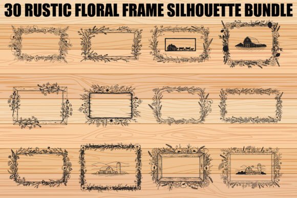 Download Rustic Floral Frame SVG Bundle - Svg Collection