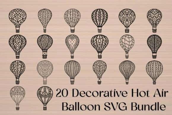Download Decorative Hot Air Balloon SVG Bundle - Svg Collection