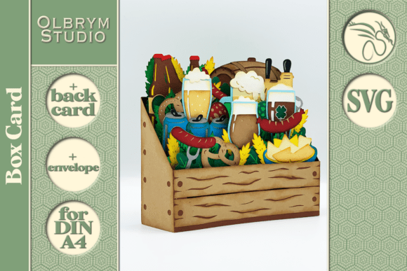 Download Beer Time Pop Up 3D Brewery Box Card SVG - Svg Collection