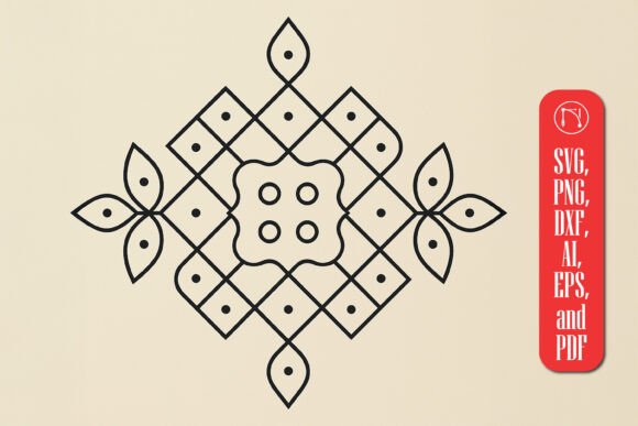Download Traditional Kolam Rangoli SVG Cut File - Svg Collection