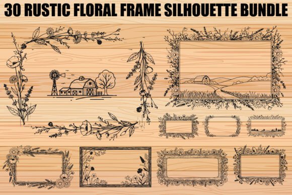 Download Rustic Floral Frame SVG Bundle - Svg Collection