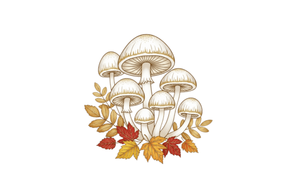 Download Forest Mushrooms with Autumn Foliage - Forest Collection