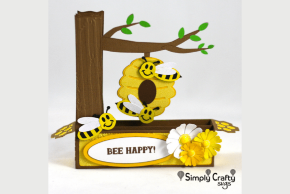 Download Buzzing Bees Box Card SVG - Svg Collection