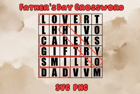 Download Father's Day Crossword Puzzle Art SVG - Svg Collection