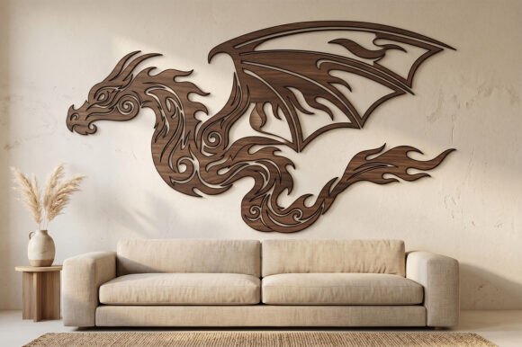 Download Dragon Wall Art Laser Cut SVG - Svg Collection