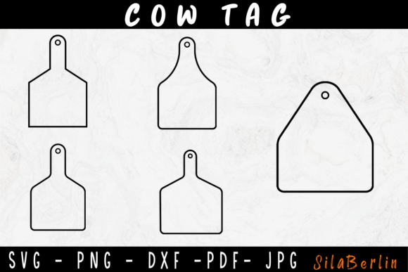 Download Cow Tag Outlined Svg, Cow Tag Png, Cow - Svg Collection