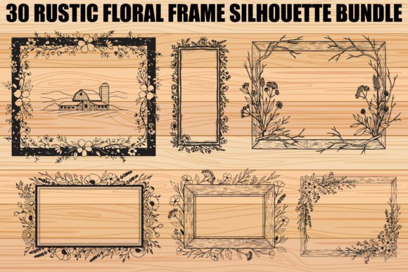 Download Rustic Floral Frame SVG Bundle - Svg Collection