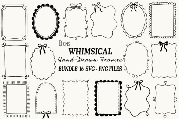 Download Whimsical Hand-Drawn Frames SVG Bundle - Svg Collection